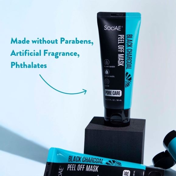 Soo'AE Black Charcoal Peel Off Mask, Pore Care + Clarifying, Made In Korea, NEW - Picture 8 of 9